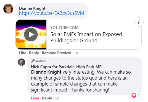 Facebook Page Comment on 'Nick Capra for Parkdale-High Park MP'-1