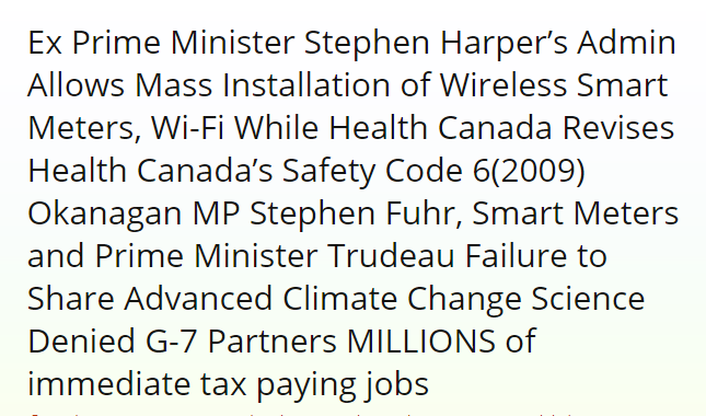 Ex Prime Minister Stephen Harper